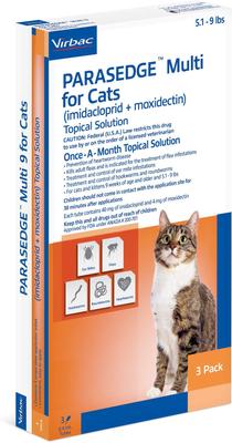 Show full view: PARASEDGE Multi Topical Solution for Cats, 5.1-9 lbs (Orange Box), 3 Doses (3-mos. supply) slide 3 of 4