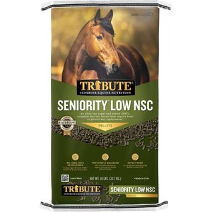 Tribute Equine Nutrition Seniority Low NSC Pellet for All Horses, 50-lb bag