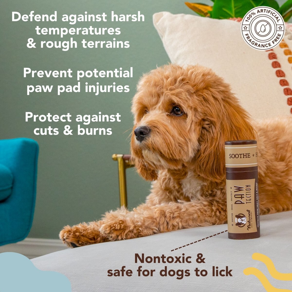 NATURAL DOG COMPANY PawTection Dog Paw Protector Balm, 2oz stick
