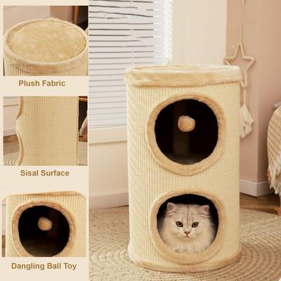 Show full view: HANAMYA Cat Tree Condo Tower, Beige slide 2 of 4
