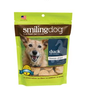Herbsmith Smiling Dog Duck with Oranges Freeze-Dried Dog Treats, 2.5-oz bag