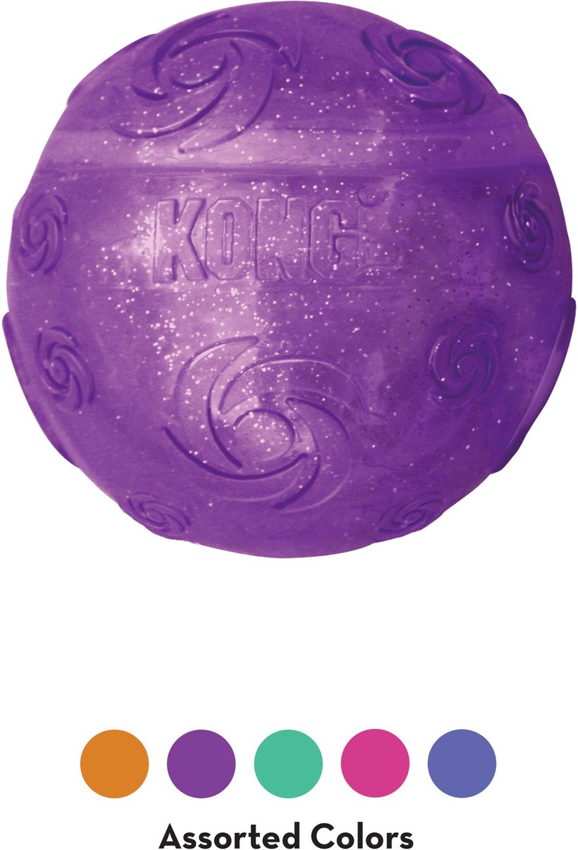 KONG Holiday Squeezz Crackle Ball, Color Varies