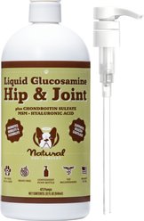 Natural Dog Company Extra Strength Joint Support Liquid Glucosamine Dog Supplement, 32-oz bottle