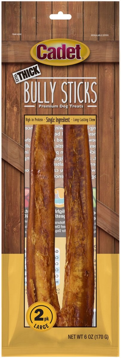 Cadet Extra-Thick Bully Sticks Dog Chews