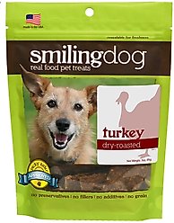 Herbsmith Smiling Dog Turkey Dry-Roasted Dog Treats, 3-oz bag