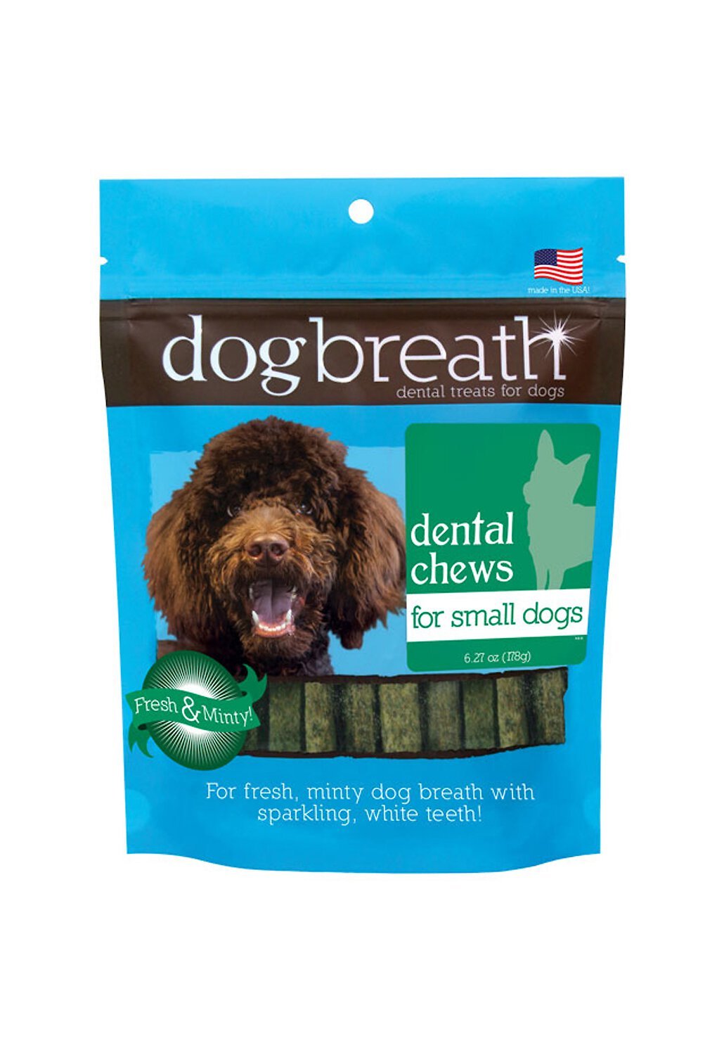 HERBSMITH Dog Breath Mint Flavored Dental Dog Treats for Small Dogs