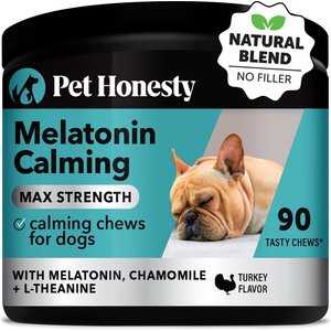 PetHonesty Calming Max Strength Turkey Flavored Soft Chews Calming Supplement for Dogs, 90 count