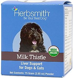 Herbsmith Herbal Blends Milk Thistle Powdered Dog & Cat Supplement, 75g jar slide 1 of 5