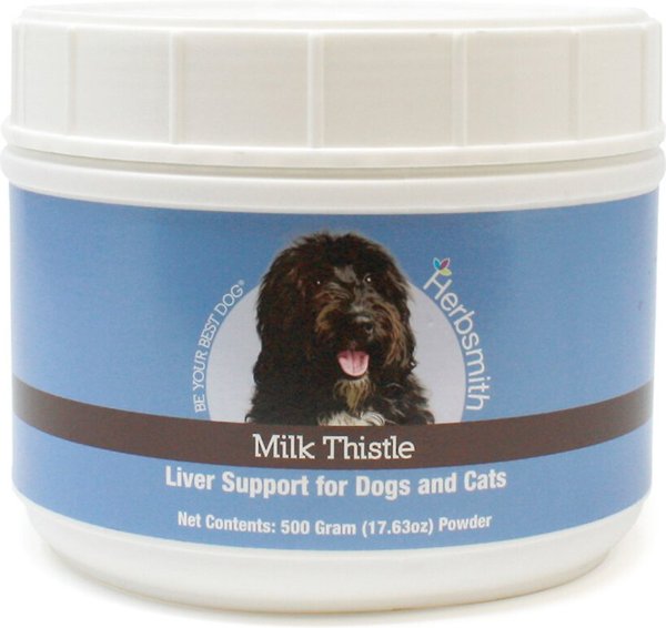 Herbsmith Herbal Blends Milk Thistle Powdered Dog & Cat Supplement, 500g jar slide 1 of 5