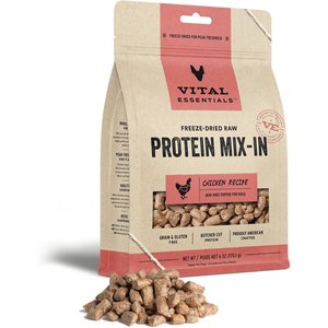 Vital Essentials Protein Mix-In Chicken Recipe Mini Nibs Grain-Free Freeze-Dried Raw Dog Food Topper, 6-oz bag