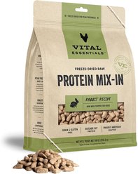 Vital Essentials Protein Mix-In Rabbit Recipe Mini Nibs Grain-Free Freeze-Dried Raw Dog Food Topper, 18-oz bag
