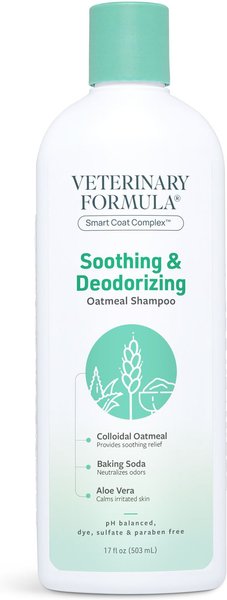 Veterinary Formula Solutions Soothing & Deodorizing Oatmeal Shampoo for Dogs & Cats, 17-oz bottle slide 1 of 8