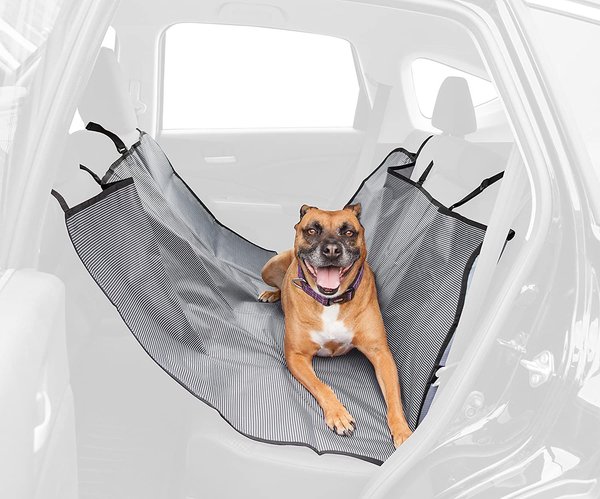 IRIS USA Pet Cat & Dog Car Seat Cover, Gray Striped, 53-in slide 1 of 5