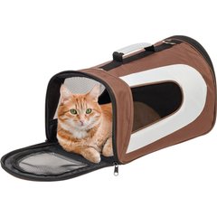 IRIS USA Soft Sided Cat & Dog Carrier with Shoulder Strap, 18-in, Brown