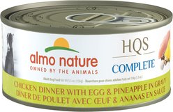 Almo Nature HQS Complete Chicken Dinner with Egg & Pineapple Dog Food, 5.5-oz, case of 12