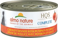 Almo Nature HQS Complete Chicken Dinner with Pumpkin Dog Food, 5.5-oz, case of 12