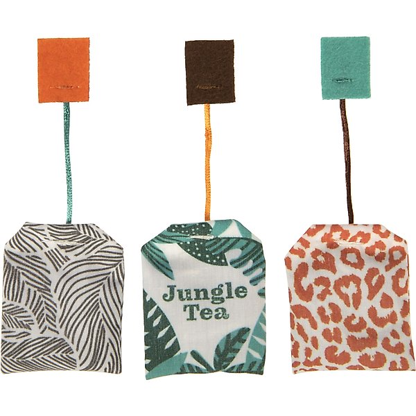 FRISCO Zoomies & Chill Gummy Bear Plush Cat Toy with Catnip, 3 count