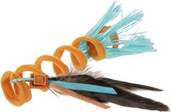 SmartyKat Instincts Crazy Coil Springy Cat Toy with Fringe & Detachable Feather Cat Toy