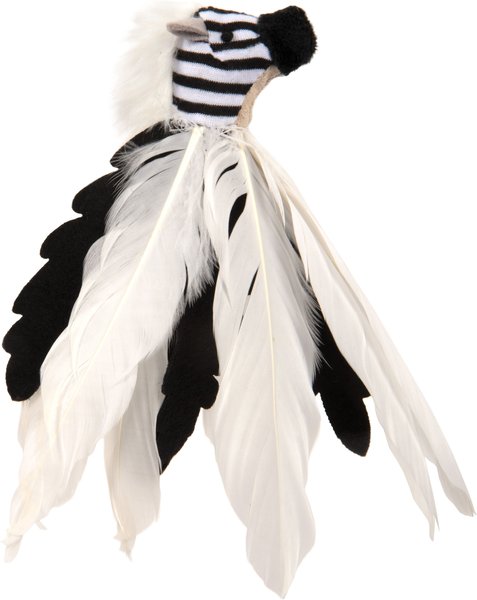 SmartyKat Instincts Zingy Zebra Feathered Toss & Chase with HappyNip Silvervine & Catnip Cat Toy slide 1 of 7
