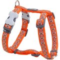 Red Dingo Designer Snake Eyes Nylon Back Clip Dog Harness, Orange, Small: 14.2 to 21.3-in chest
