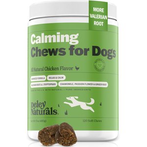 Deley Naturals Advanced Calming Chicken Flavor Dog Supplement, 17-oz bag, 120 count