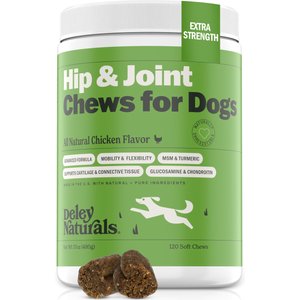Deley Naturals Advanced Hip & Joint Chicken Flavor Dog Supplement, 17-oz bag, 120 count