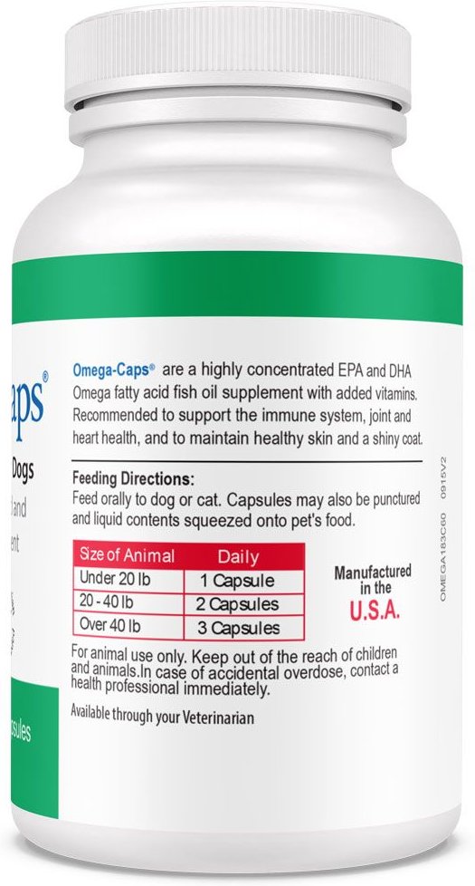 Omega Caps Softgel Capsules for Cats Small Dogs