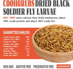 COOHGRUBS Dried Black Soldier Fly Larvae Bird Treat, 2-lb box slide 2 of 6