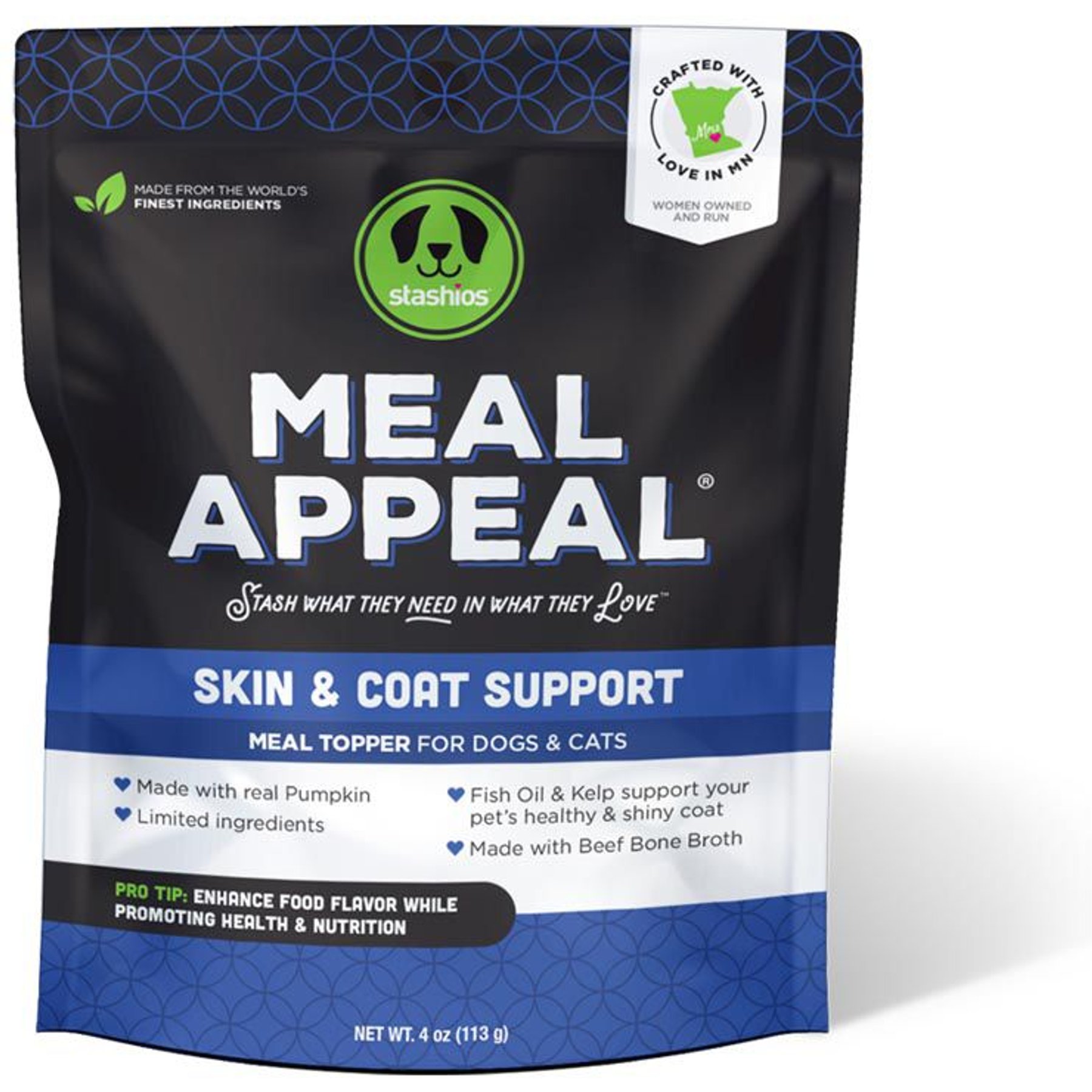 Stashios Dental+ Skin & Coat Support Adult Dental Dog Treats