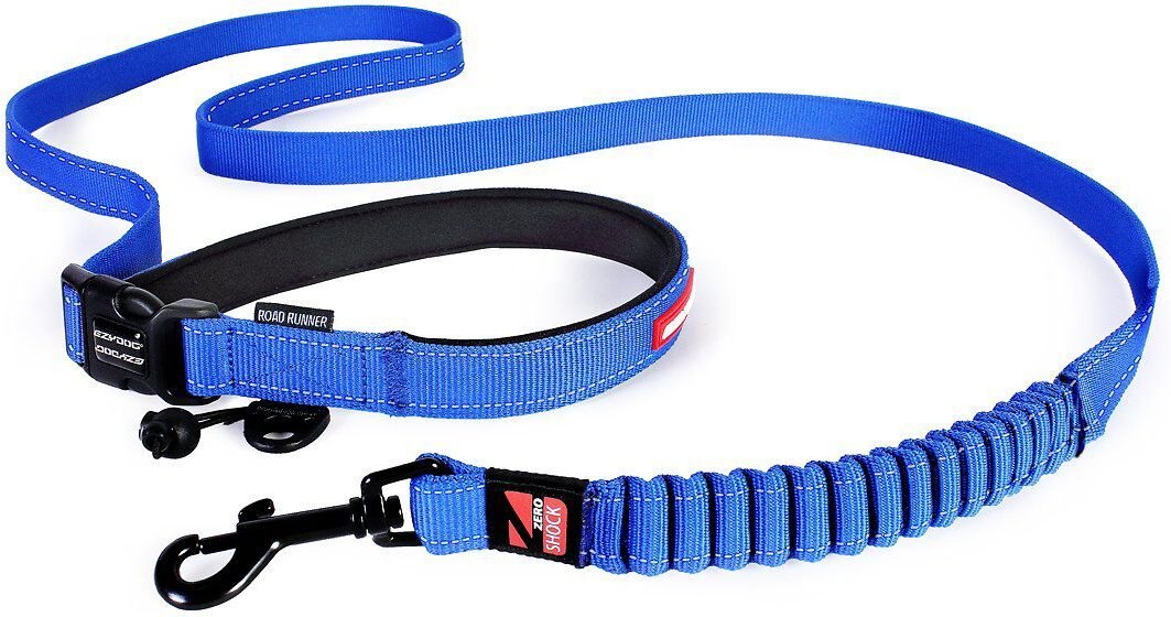 and Running Zero Shock Bungee Dog Leash with Reflective Stitching and Adjustable Waist Belt EzyDog Road Runner Hands Free Walking Jogging 