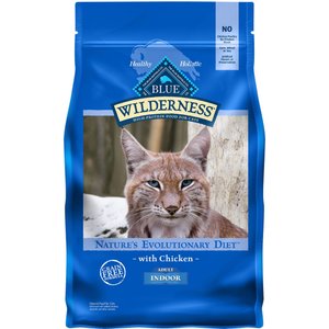 Blue Buffalo Wilderness Indoor Chicken Recipe Grain-Free Dry Cat Food, 5-lb bag