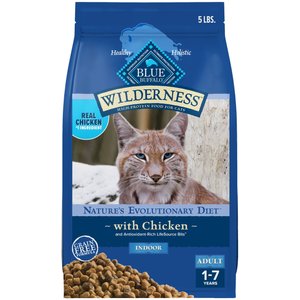 BLUE BUFFALO Wilderness Duck Recipe Grain Free Dry Cat Food 5 lb