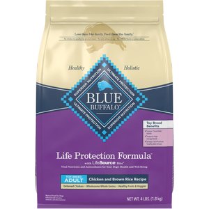 Blue Buffalo Life Protection Formula Toy Breed Adult Chicken & Brown Rice Recipe Dry Dog Food, 4-lb bag