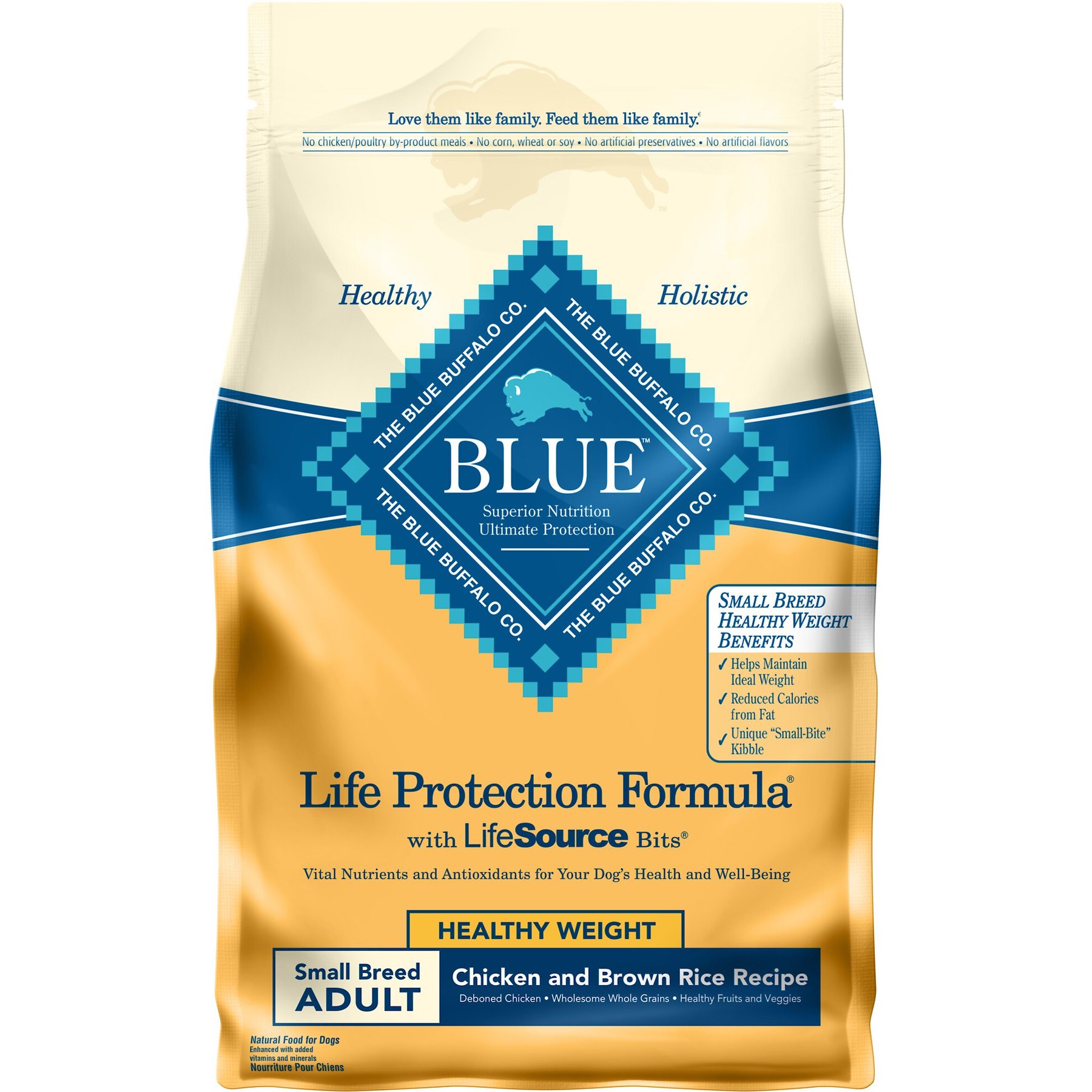 Blue Buffalo Life Protection Formula Small Breed Healthy Weight Adult Chicken & Brown Rice Recipe Dry Dog Food