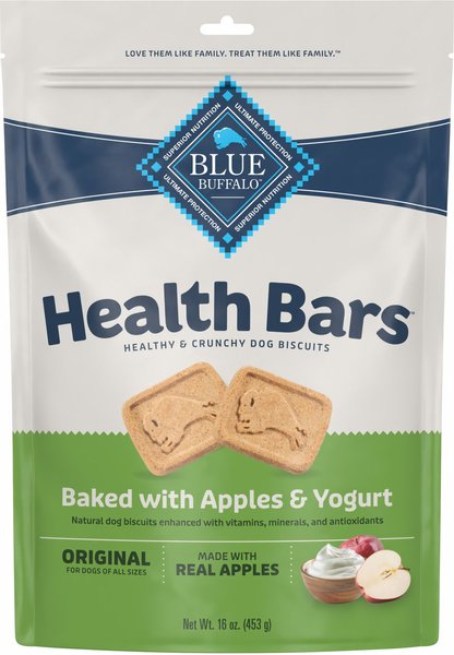 Blue Buffalo Health Bars Baked with Apples & Yogurt Dog Treats, 16-oz bag slide 1 of 6