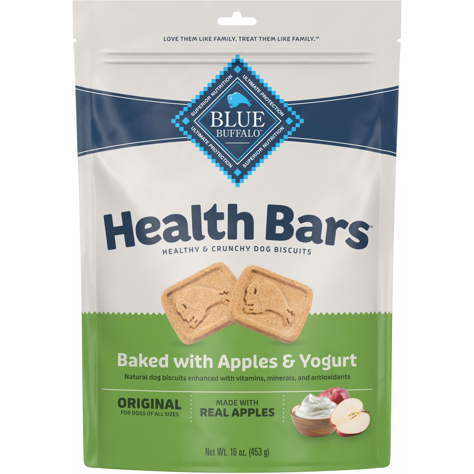 Blue Buffalo Blue Health Bars Biscuits for Dogs, Natural, Original - 16 oz. (453 g)