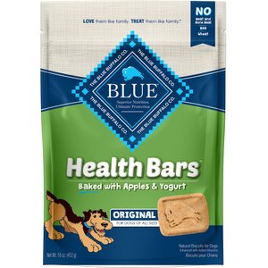 Blue Buffalo Health Bars Baked with Apples & Yogurt Dog Treats, 16-oz bag