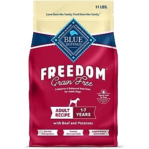 Blue Buffalo Freedom Adult Beef Recipe Grain-Free Dry Dog Food, 11-lb bag