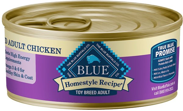 Blue Buffalo Homestyle Recipe Toy Breed Chicken Dinner Canned Dog Food, 5.5-oz, case of 24 slide 1 of 9