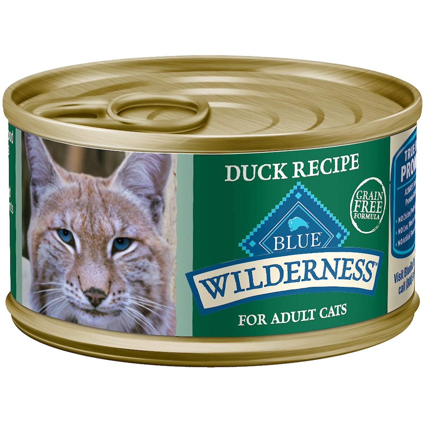 BLUE BUFFALO Wilderness Duck Grain Free Canned Cat Food 3 oz