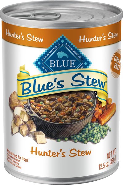 Blue Buffalo Blue's Hunter's Stew Grain-Free Canned Dog Food, 12.5-oz, case of 12 slide 1 of 8