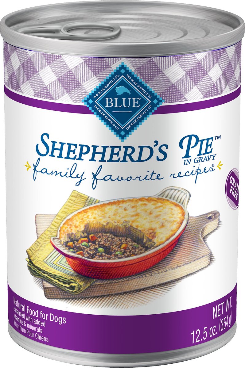 Blue Buffalo Family Favorite Grain-Free Recipes Mom's Chicken Pie Canned Dog Food