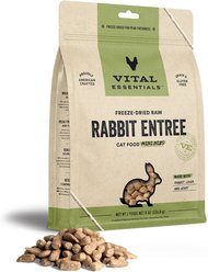 Vital Essentials Freeze-Dried Raw Rabbit Entree Cat Food, 8-oz bag