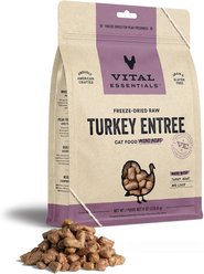 Vital Essentials Freeze-Dried Raw Turkey Entree Cat Food, 8-oz bag