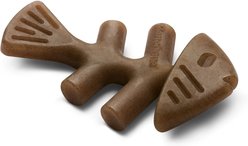 Benebone Fishbone Dog Chew Toy, Brown, Tiny, 2 count