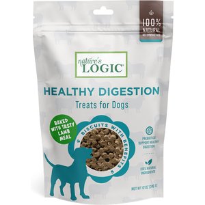 Nature's Logic Healthy Digestion Biscuits Dog Treats, 12-oz bag