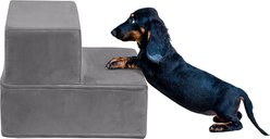 Friends Forever Milo 2-Step Non-Slip Small Dog & Cat Stairs, Grey slide 2 of 8