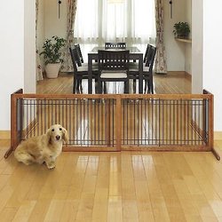Richell Freestanding Gate for Dogs & Cats, Brown