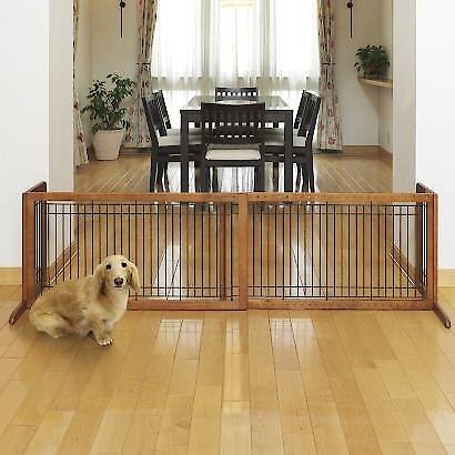 Richell Freestanding Gate for Dogs & Cats, Autumn Matte, Large slide 1 of 5