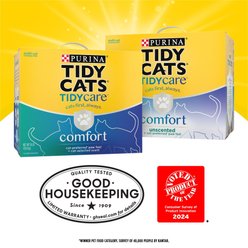 Tidy Cats Tidy Care Comfort Odor Control Low Dust Formula Unscented Clumping Clay Cat Litter, 24-lb box slide 2 of 8
